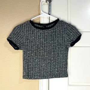Forever21 US size S Gray Baby Tee